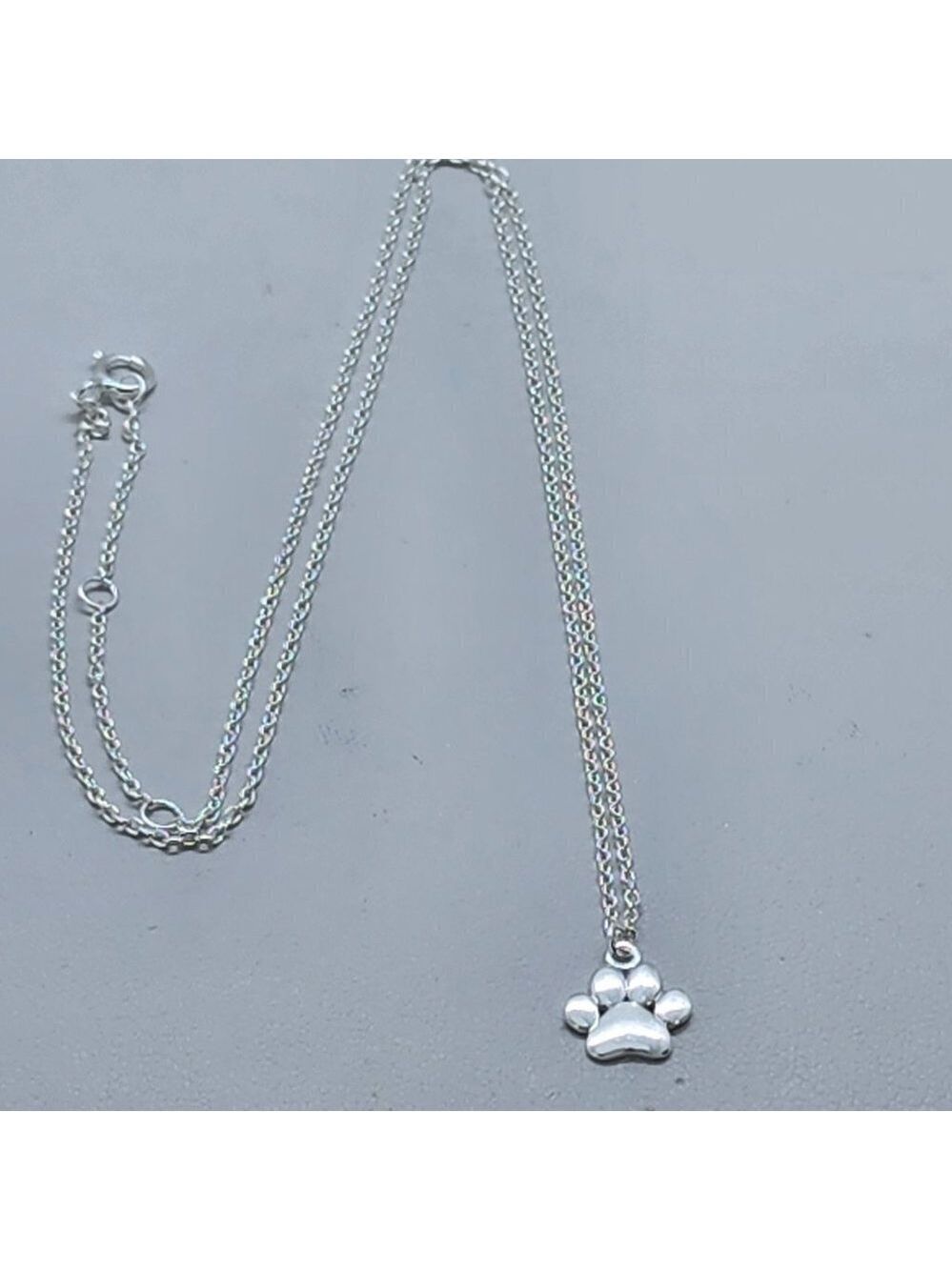 Brand New Sterling Silver 925 Dog Paw Necklace